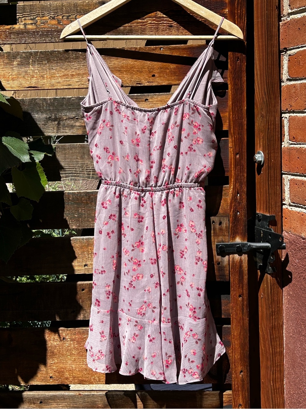 Express Pink Floral Ruffle Mini Dress - Picture 2 of 5